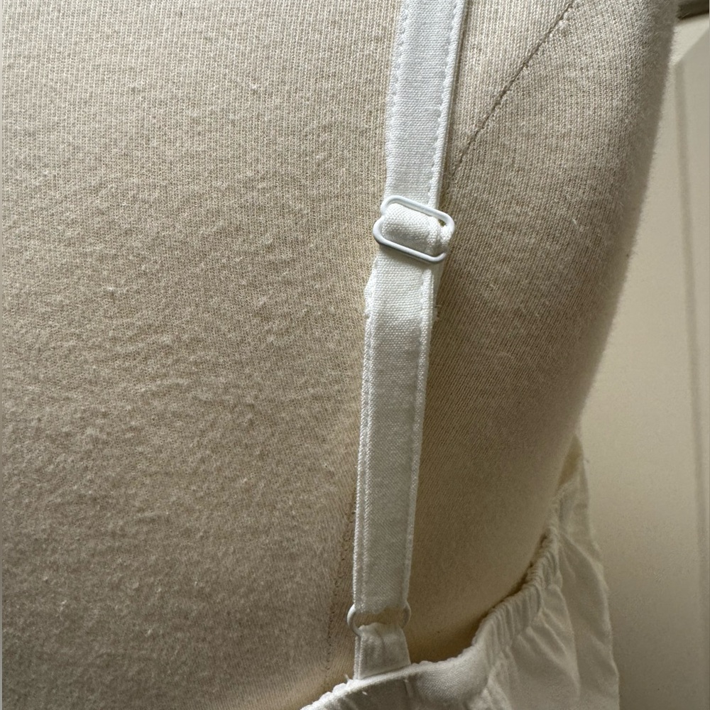 Old Navy 100% Cotton white maxi dress CAMI style lined w/adjustable straps LARGE - Picture 8 of 11